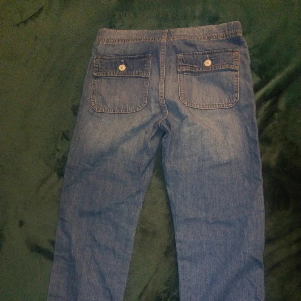 Gap Kids Green Camo Cargo Pants & Blue Denim Jogger Jeans Sz 10 - 2 Pair